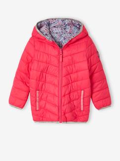 Sélection Printemps-Fille-Manteau, veste-Doudoune à capuche légère réversible fille garnissage en polyester recyclé