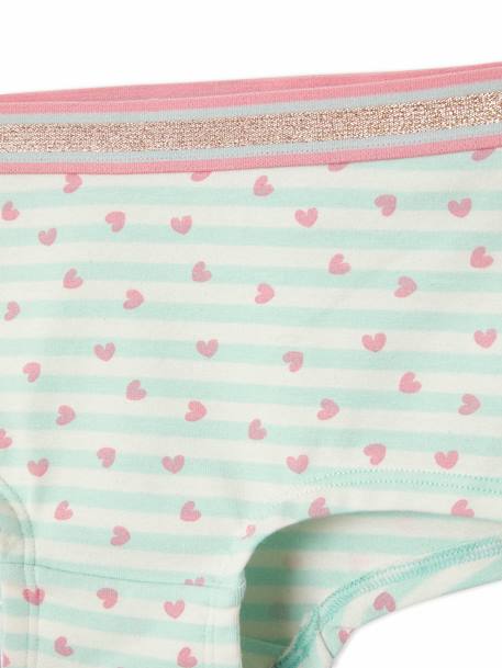 Lot de 5 shorties fille Lot bleu et rose 