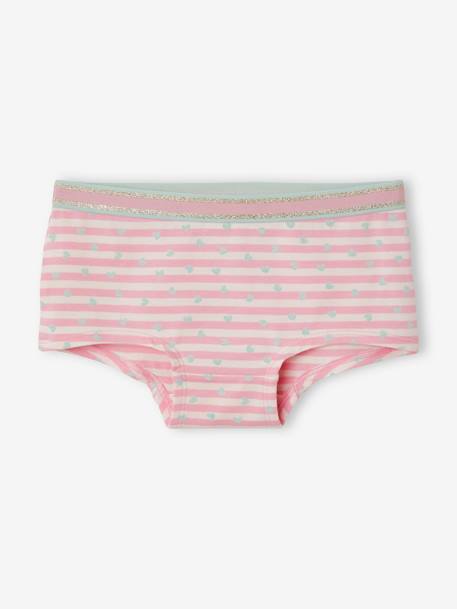 Lot de 5 shorties fille Lot bleu et rose 