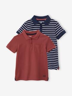 Festtagsmode 2019-Junge-T-Shirt, Poloshirt, Unterziehpulli-2er-Pack Jungen Poloshirts, Pikee