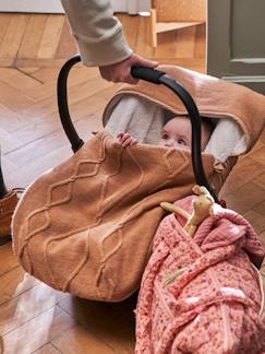 Babyartikel-Strick-Fusssack für Babyschalen, Fleecefutter