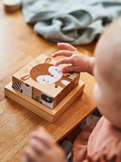 Begreifspiele-Spielzeug-Lernspiele-Puzzle-Baby Würfelpuzzle „Märchenwald“, Holz FSC®