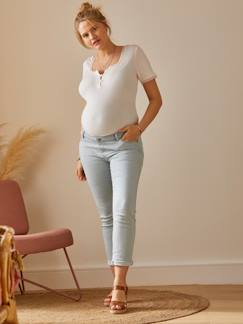 Röcke-Umstandsmode-Hose-Umstands-Jeans in 7/8-Länge