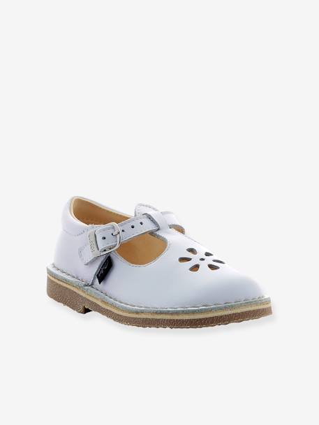 Baby Lauflern-Sandalen DINGO 2 ASTER , pflanzlich gegerbtes Leder marine+weiß 