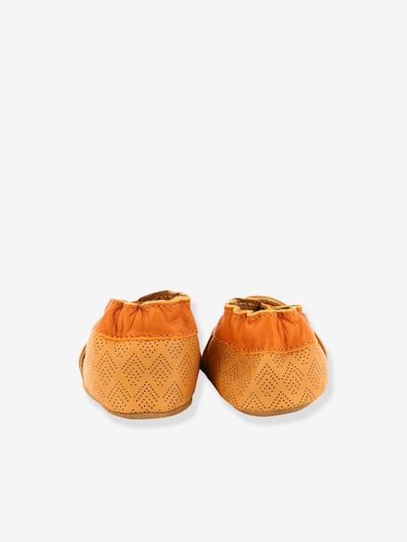 Chaussons cuir souple bébé Grooar ROBEEZ© - camel, Chaussures