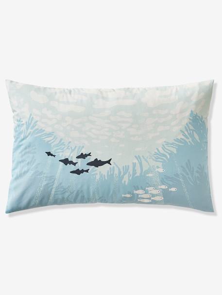 Parure fourre de duvet + taie d'oreiller enfant DEEP OCEAN bleu / multicolor 