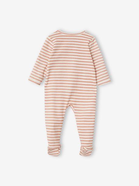 Lot de 3 pyjamas en coton bébé ouverture zippée lot ivoire 