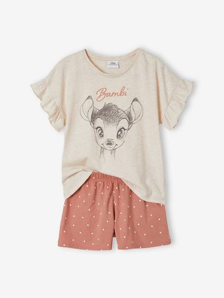 Pyjashort fille Disney® Bambi Beige chiné 