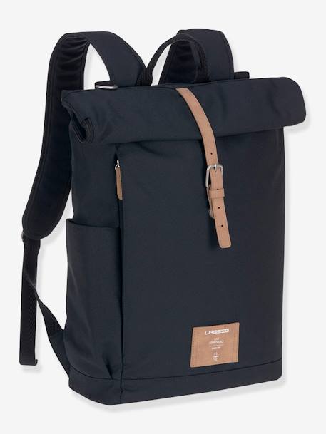 Sac à dos à langer Green Label LÄSSIG Rolltop Anthracite+BLEU 