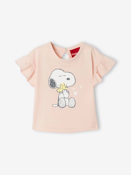 T-shirt bébé Snoopy Peanuts® bébé fille Rose anime placé 