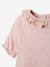 Baby T-Shirt mit Kragen blau bedruckt+rosa bedruckt 