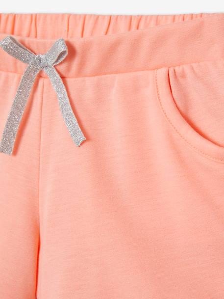 Short sport fille Marine foncé+rose+terracotta 