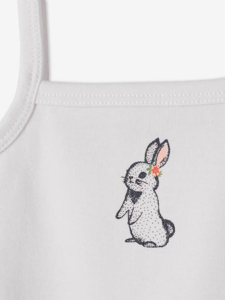 Lot de 3 bodies lapin fines bretelles bébé naissance lot rose grisé 