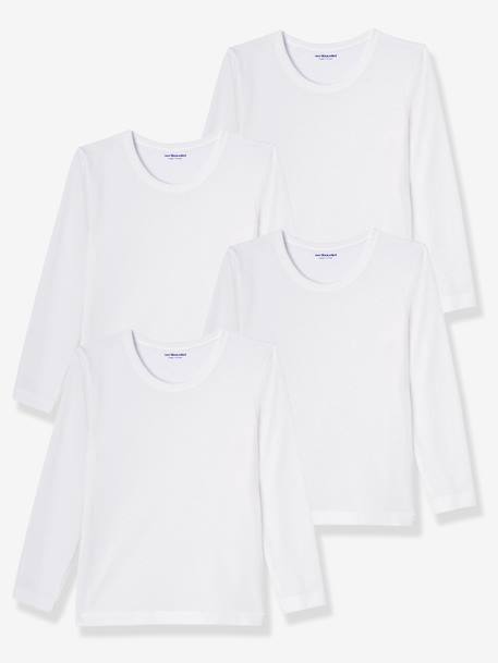 4er-Pack Shirts für Jungen WEISS 