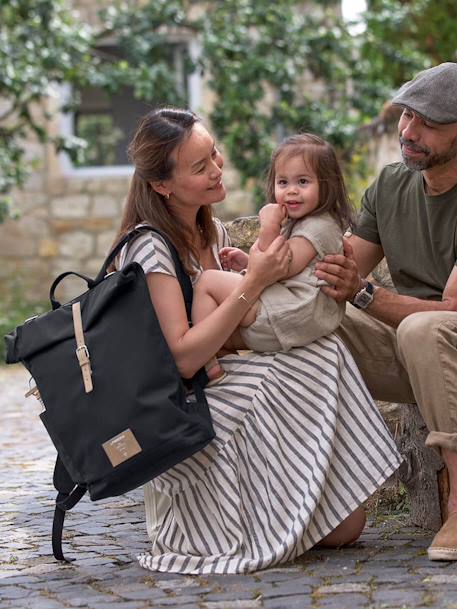 Wickelrucksack mit Rolltop-Verschluss „Green Label“ LÄSSIG ANTHRAZIT+blau 