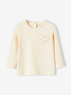 Bébé-T-shirt, sous-pull-T-shirt bébé fille poche coeur et fraises