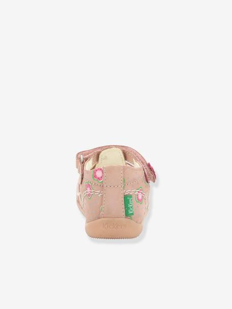 Sandales cuir bébé Bigflo-2 Iconique Biboo KICKERS® ROSE FLOWER 