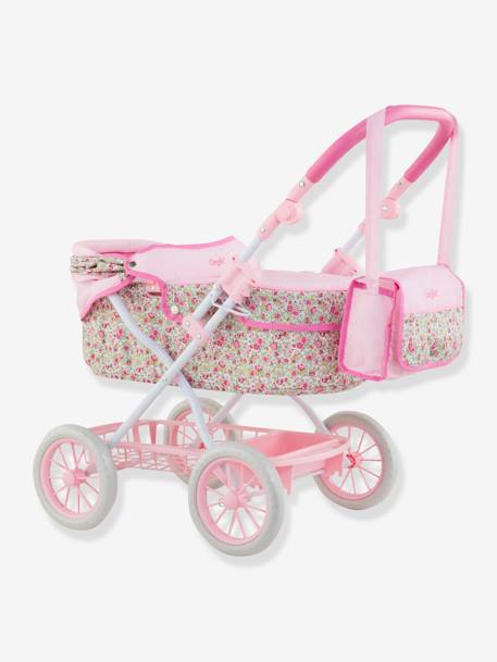 Puppen-Kinderwagen COROLLE für Puppen mit 36/42/52 cm rosa geblümt 