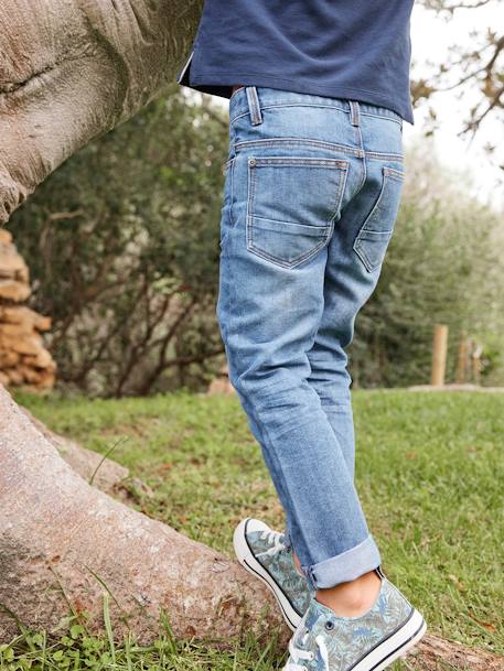 Die „Unverwüstliche“, robuste Jungen Jeans, Straight-Fit denim brut+denim stone+grauer denim 