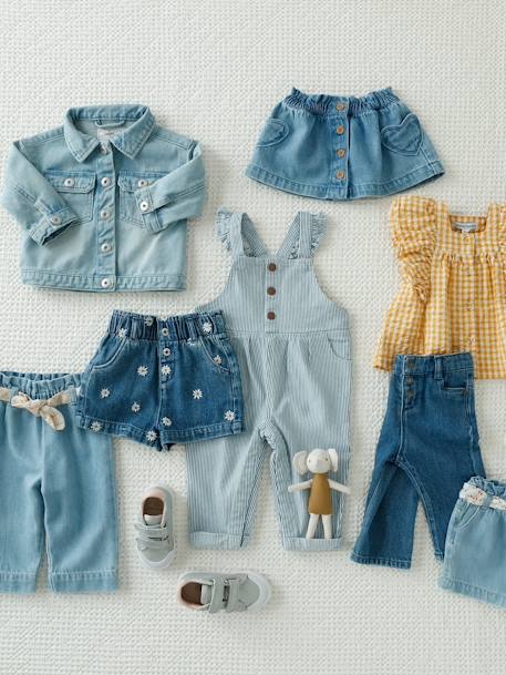 Baby-Set: Bluse & Jeans senfgelb kariert 