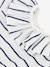 Blouse rayée  bébé manches courtes en jersey PETIT BATEAU blanc rayé marine 