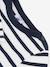 Robe manches longues iconique en jersey épais bio bébé - PETIT BATEAU blanc rayé marine 