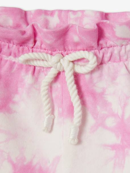 Mädchen Baby Sweat-Shorts, Batikmuster gelb+rosa 