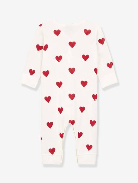 Dors-bien coeurs bébé en coton bio PETIT BATEAU blanc imprimer coeur 