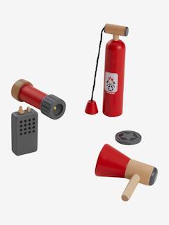 Winter-Kollektion-Spielzeug-Nachahmungsspiele-Kostüm-Feuerwehr-Set, Holz FSC®