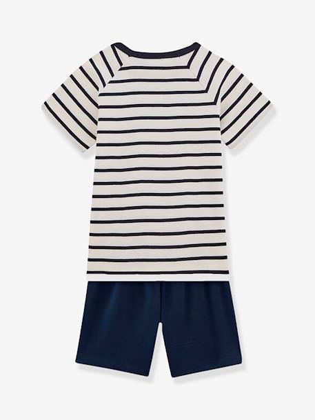 Kurzer Jungen Schlafanzug PETIT BATEAU marine gestreift 