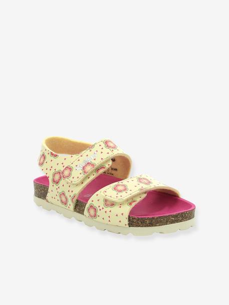 Sandales fille Summerkro Summerkick KICKERS® jaune flower+rose clair flower 