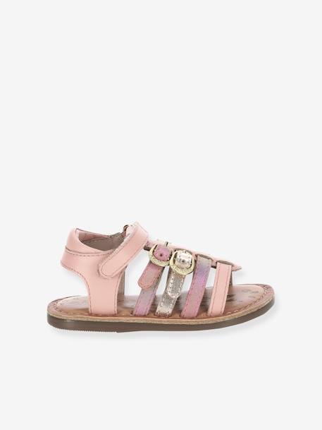 Sandales cuir fille Diveta KICKERS® ROSE CLAIR RAINBOW 