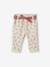Pantalon paperbag bébé avec ceinture beige clair imprimé 