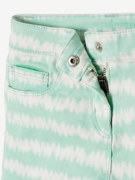 Short effet 'tie & dye' fille blanc / turquoise 