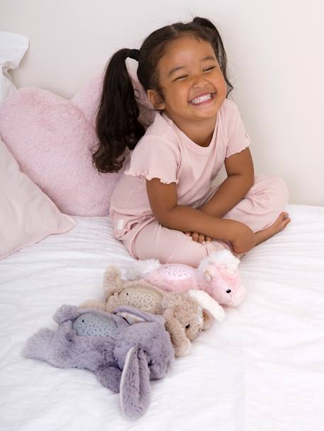 Veilleuse projecteur d'étoiles Dreams Buddies beige+BEIGE CLAIR UNI AVEC DECOR+rose pâle 