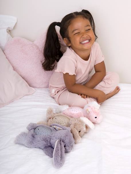Veilleuse projecteur d'étoiles Dreams Buddies beige+BEIGE CLAIR UNI AVEC DECOR+rose pâle 