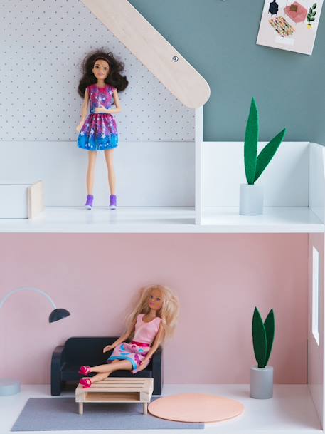 Maison de poupée mannequin en bois FSC® multicolore 