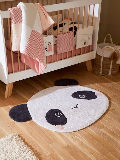 Kinderzimmer Teppich „Panda“ ECRU/SCHWARZ 