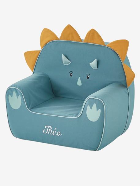 Fauteuil en mousse dino Triceratops VERT 