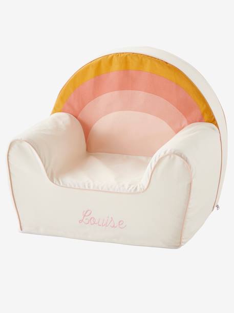 Fauteuil en mousse personnalisable Arc-en-ciel blanc 