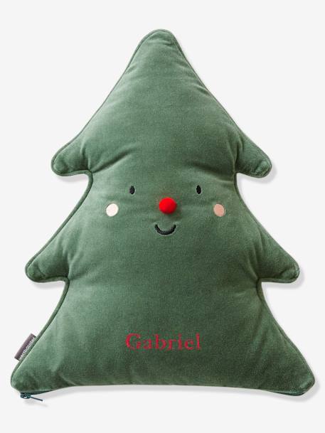 Coussin sapin personnalisable vert 