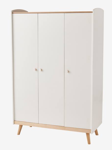 Armoire 3 portes LIGNE CONFETTI BLANC/BOIS 