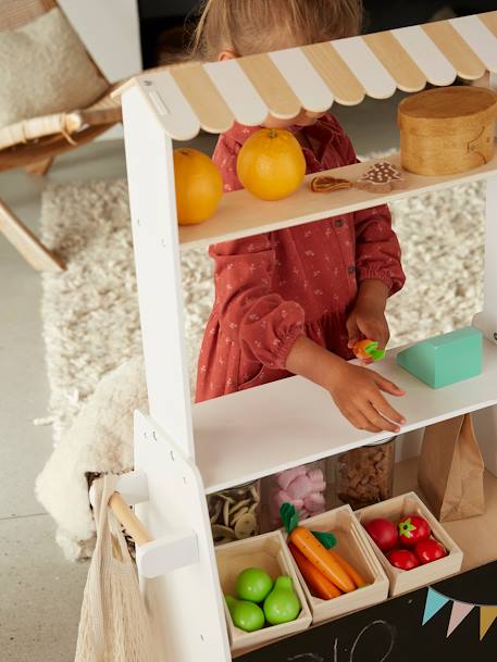 Kinder Kaufladen mit Obst und Gemüse, Holz FSC® mehrfarbig 