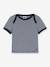 T-shirt rayé milleraies bébé manches courtes PETIT BATEAU en coton bio marine rayé blanc 