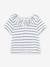 Kurzärmelige Baby Bluse PETIT BATEAU weiss/marine 