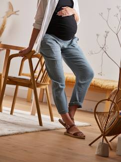 Vente Privilège-Vêtements de grossesse-Pantalon de grossesse en gaze de coton