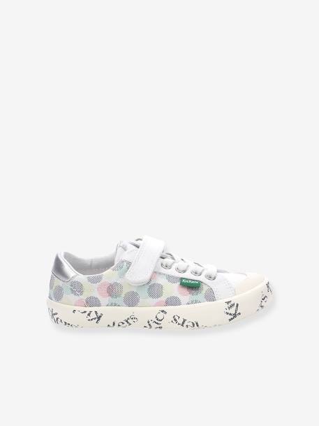 Baskets sneakers fille Gody Gold KICKERS® BLANC POIS MULTICO+ROSE POIS MULTICO 
