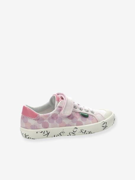 Baskets sneakers fille Gody Gold KICKERS® BLANC POIS MULTICO+ROSE POIS MULTICO 