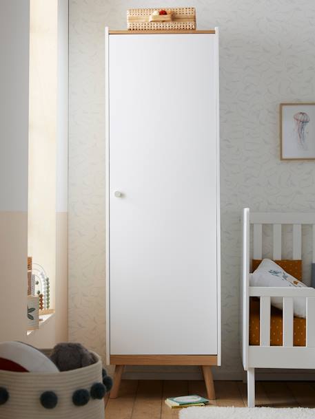 Kinderzimmerschrank „Confetti“, 1 Tür weiss/natur 
