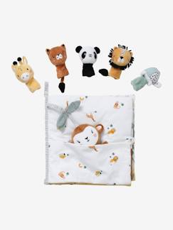 Jouet-Premier âge-Doudous, peluches et jouets en tissu-Livre d'éveil + peluches en velours TANZANIE